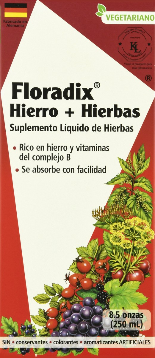 slide 7 of 9, Gaia Floradix Iron Plus Herbs Liq, 8.5 fl oz