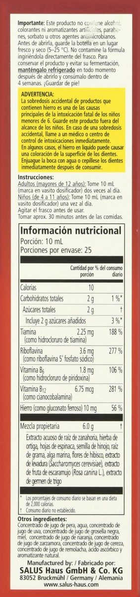 slide 8 of 9, Gaia Floradix Iron Plus Herbs Liq, 8.5 fl oz