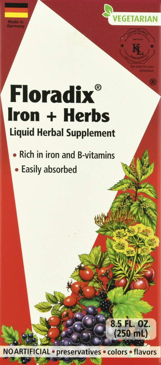 slide 1 of 9, Gaia Floradix Iron Plus Herbs Liq, 8.5 fl oz
