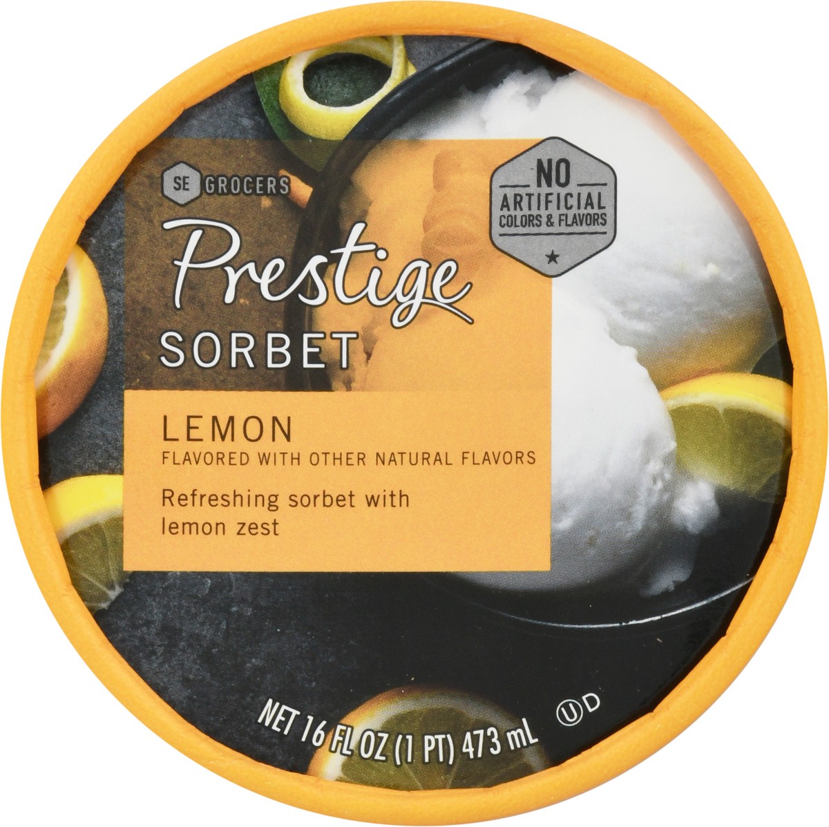 slide 2 of 9, Prestige Lemon Sorbet, 16 oz