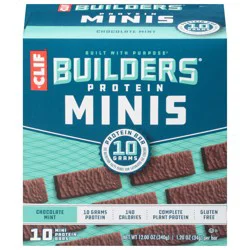 CLIF Builders Chocolate Mint Protein Bars Minis 10 - 1.20 oz Bars