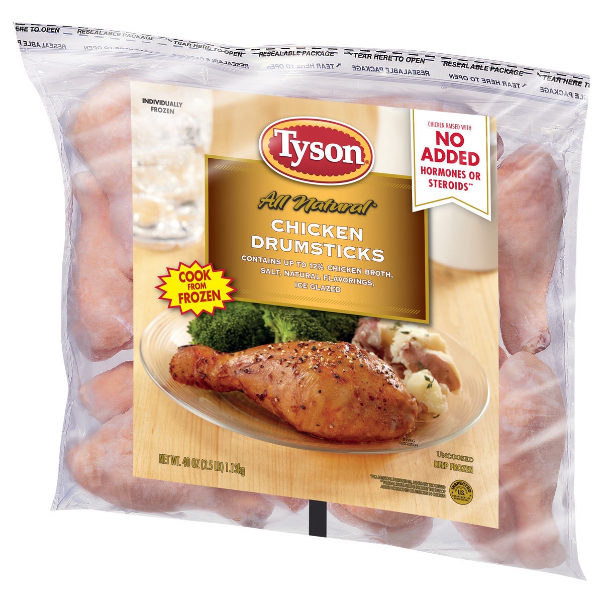 slide 2 of 5, Tyson Chicken Drumsticks, 2.5 lb. (Frozen), 1.13 kg