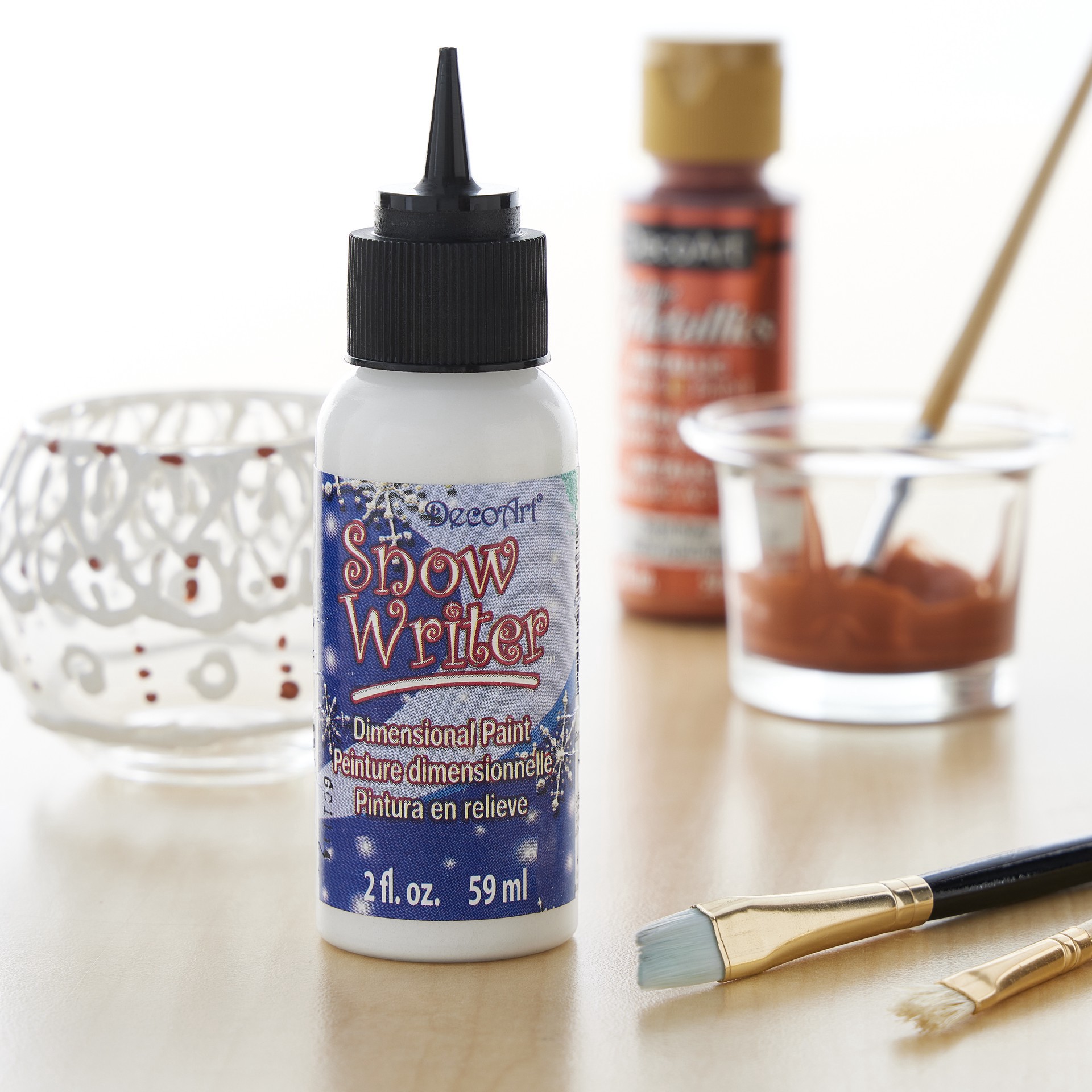 slide 2 of 2, Decoart Snow Writer Paint, 2 fl oz