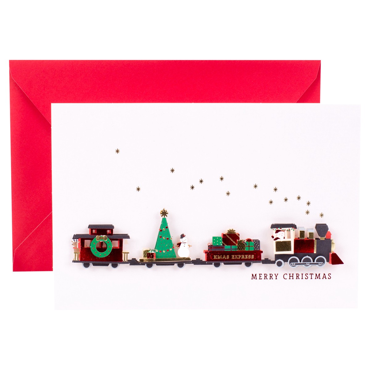 slide 1 of 4, Hallmark Signature Greeting Christmas Card (Christmas Train), 1 ct