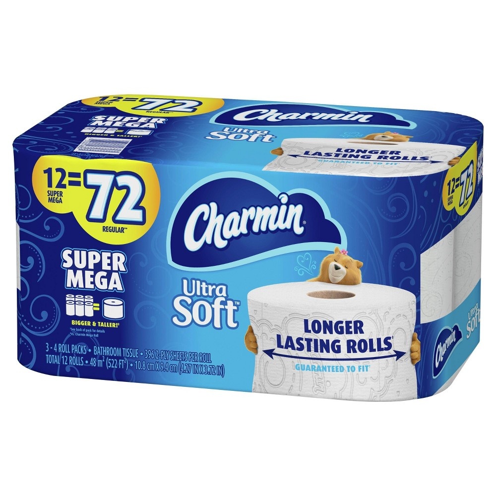 slide 2 of 2, Charmin Ultra Soft Toilet Paper, 12 ct