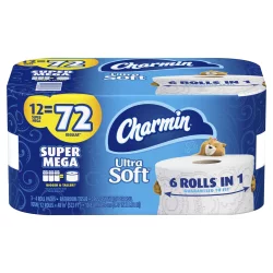 Charmin Ultra Soft Toilet Paper Super Mega Rolls