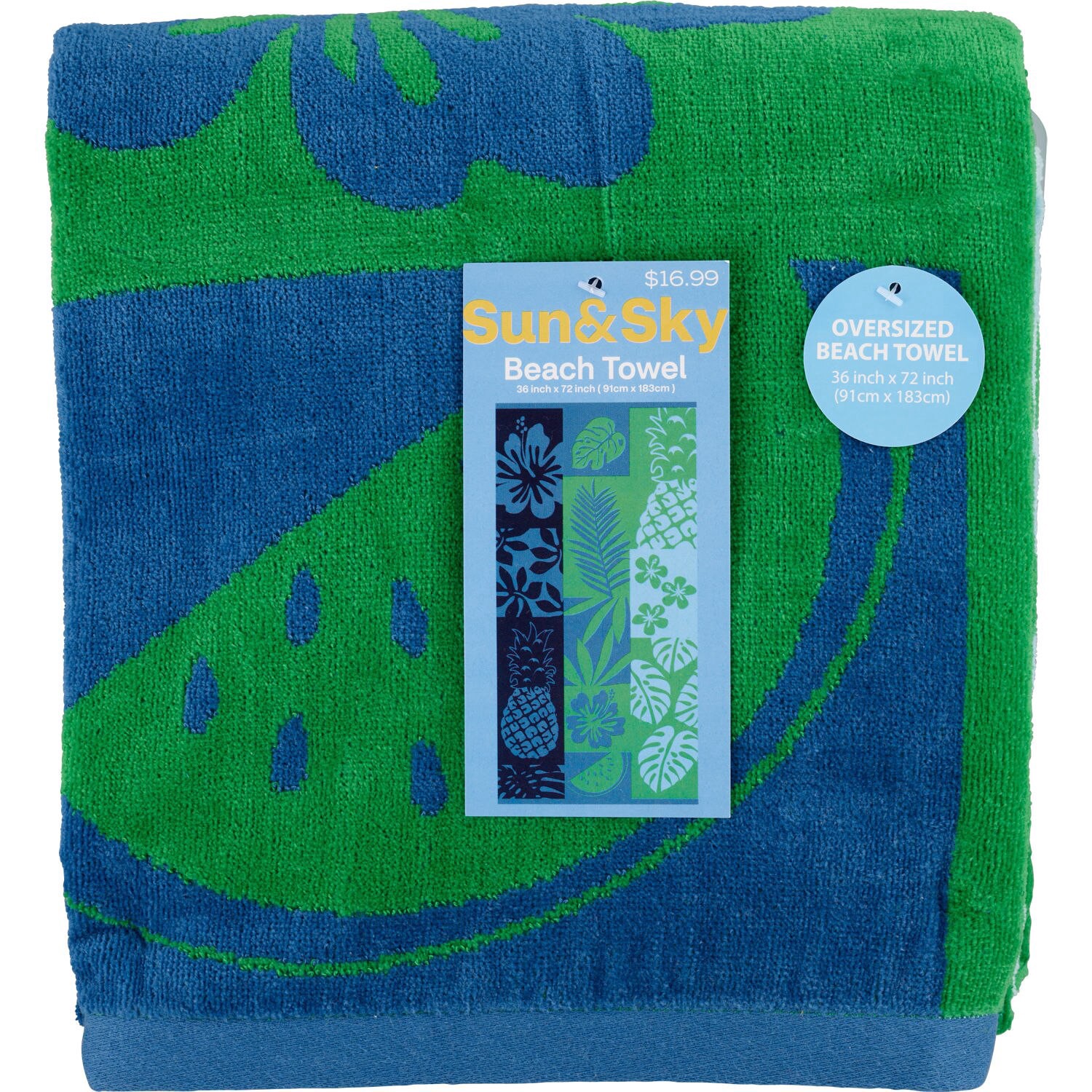slide 1 of 1, SUN & SKY Woven Velour Jacquard Towel, 1 ct