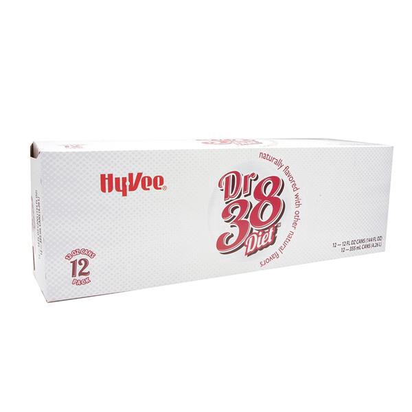 slide 1 of 1, Hy-Vee Diet Dr 38 12 Pack, 12 fl oz