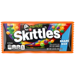 SKITTLES Shriekers Sour Chewy Halloween Candy Share Size Bag, 3.6oz
