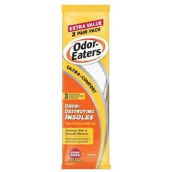 Odor-Eaters Odor-Destroying Insoles Extra Value 3 Pairs