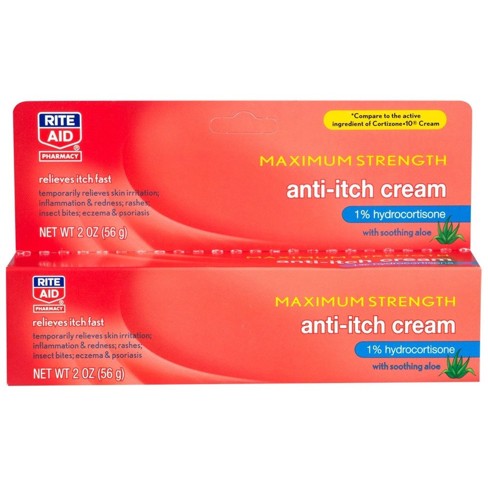 slide 1 of 1, Rite Aid 1% Hydrocortisone Anti-Itch Cream 2 oz., 2 oz