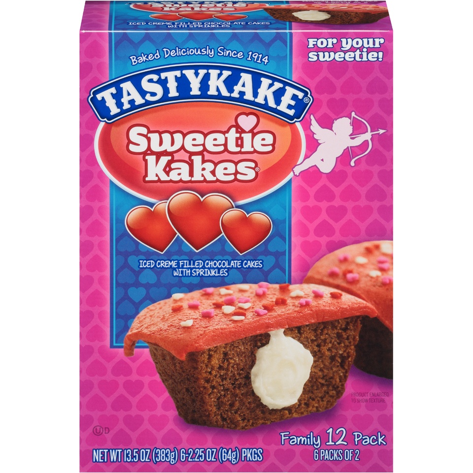 slide 1 of 8, Tastykake Valentine Sweetie Kakes, 6 ct; 8 oz