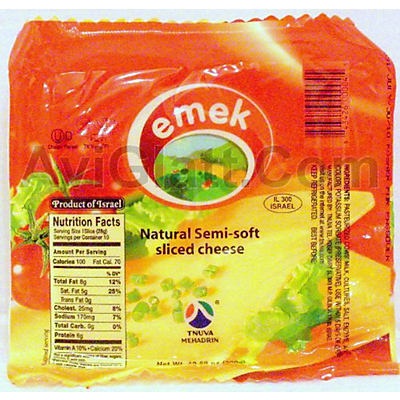 slide 1 of 1, Tnuva Emek Natural Semi Soft Sliced Cheese, 10.57 oz