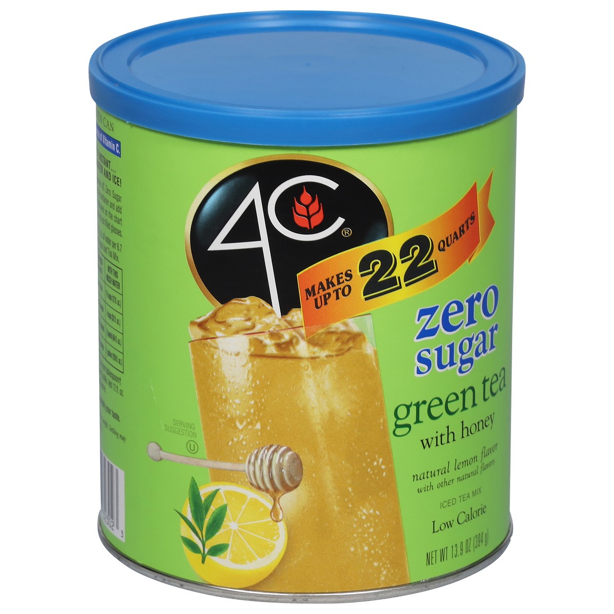 slide 2 of 9, 4C Low Calorie Zero Sugar Green Tea with Honey Iced Tea Mix 13.9 oz, 13.9 oz