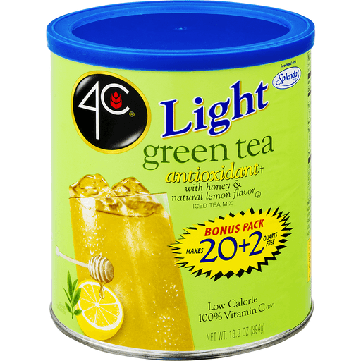 slide 2 of 8, 4 C Light Green Tea, 13.9 oz