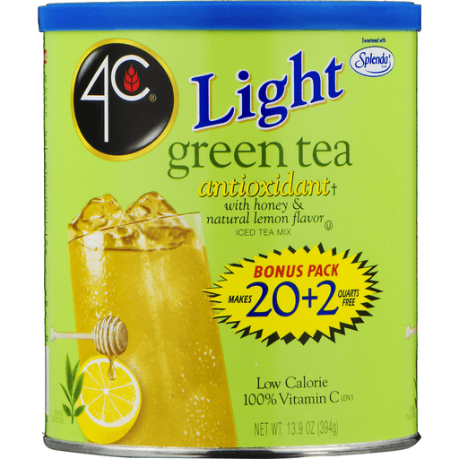 slide 4 of 8, 4 C Light Green Tea, 13.9 oz