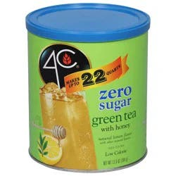4C Low Calorie Zero Sugar Green Tea with Honey Iced Tea Mix - 13.9 oz