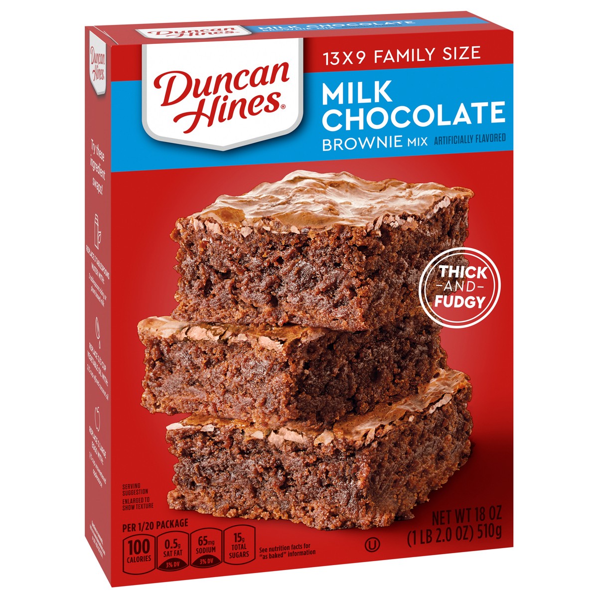 slide 2 of 13, Duncan Hines Family Size Milk Chocolate Brownie Mix 18 oz, 18 oz