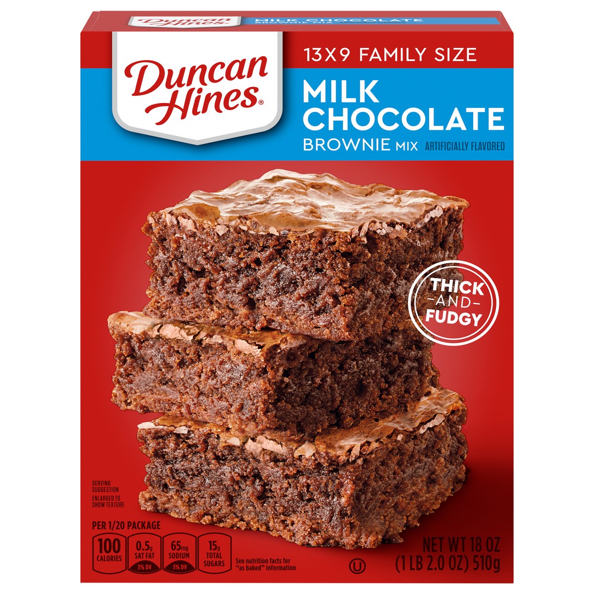 slide 4 of 13, Duncan Hines Family Size Milk Chocolate Brownie Mix 18 oz, 18 oz