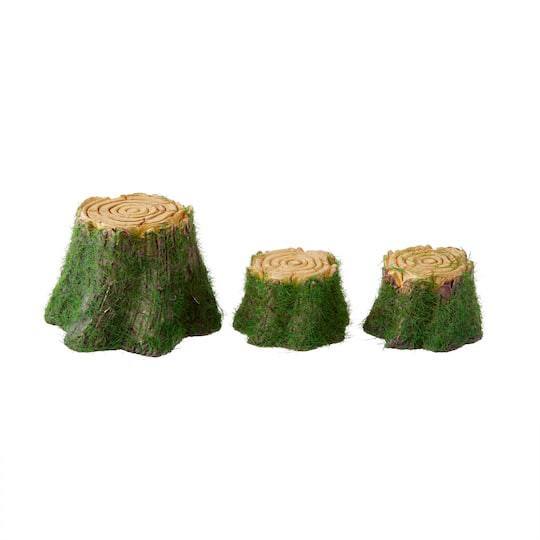 slide 1 of 3, Mini Stump Table & Stools By Make Market, 0.73 in x 1.20 in x 1.20 in