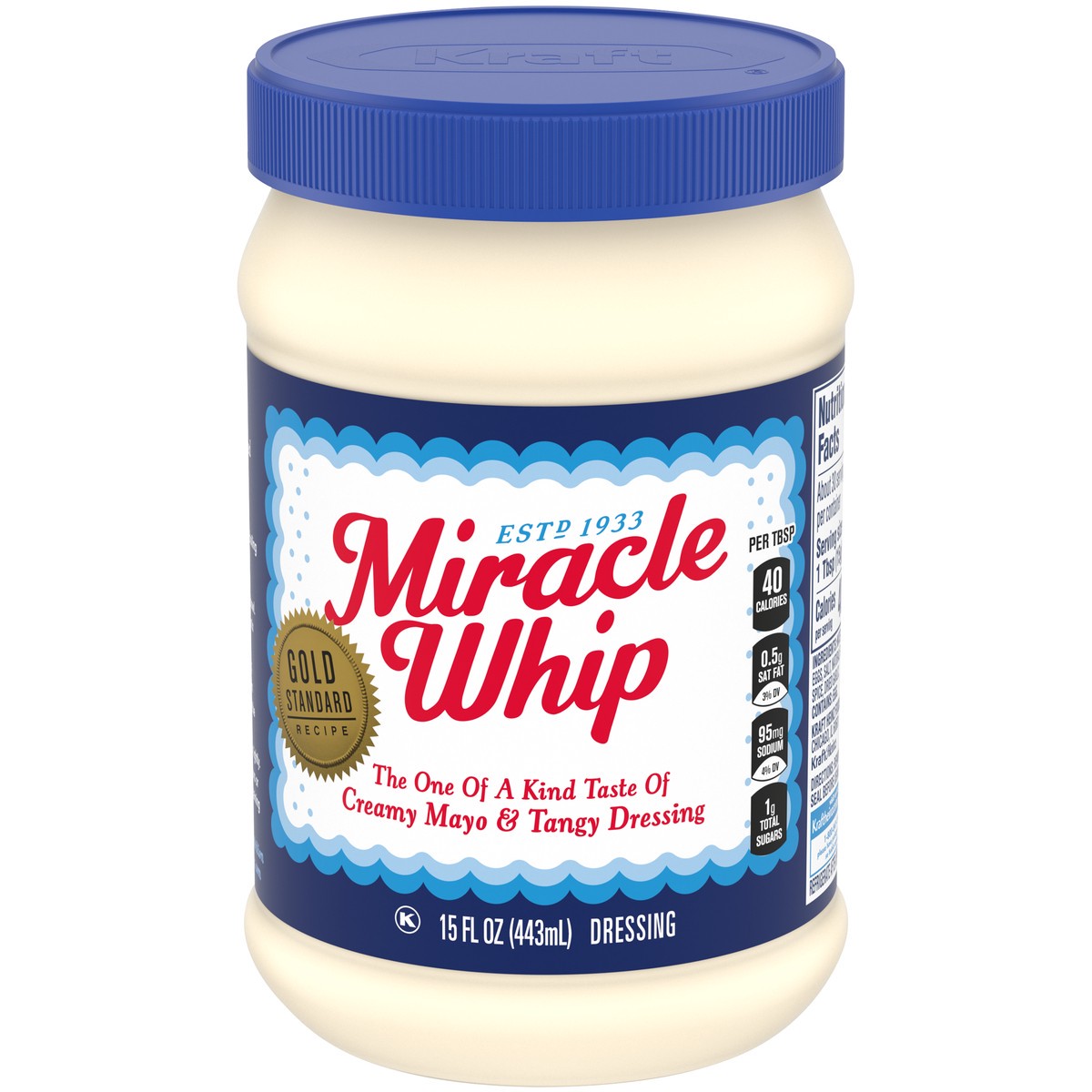slide 1 of 5, Miracle Whip Mayo-like Dressing, 15 fl oz Jar, 15 fl oz