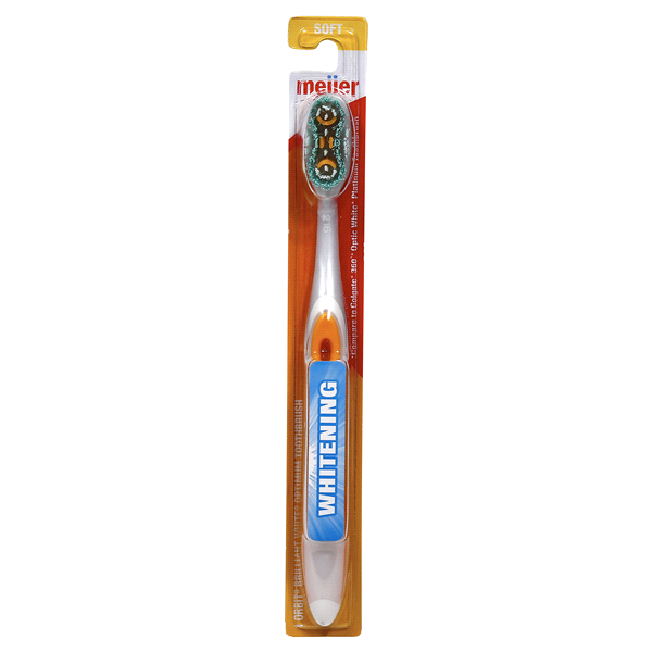 slide 1 of 1, Meijer Orbit Brilliant White Optimum Toothbrush, Soft, 1 ct