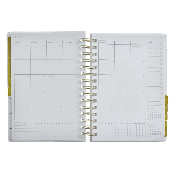 slide 3 of 4, Russell & Hazel 2026 Russell & Hazel Weekly Planner, 6"" x 8"", Striped, January To December, 105869, 1 ct