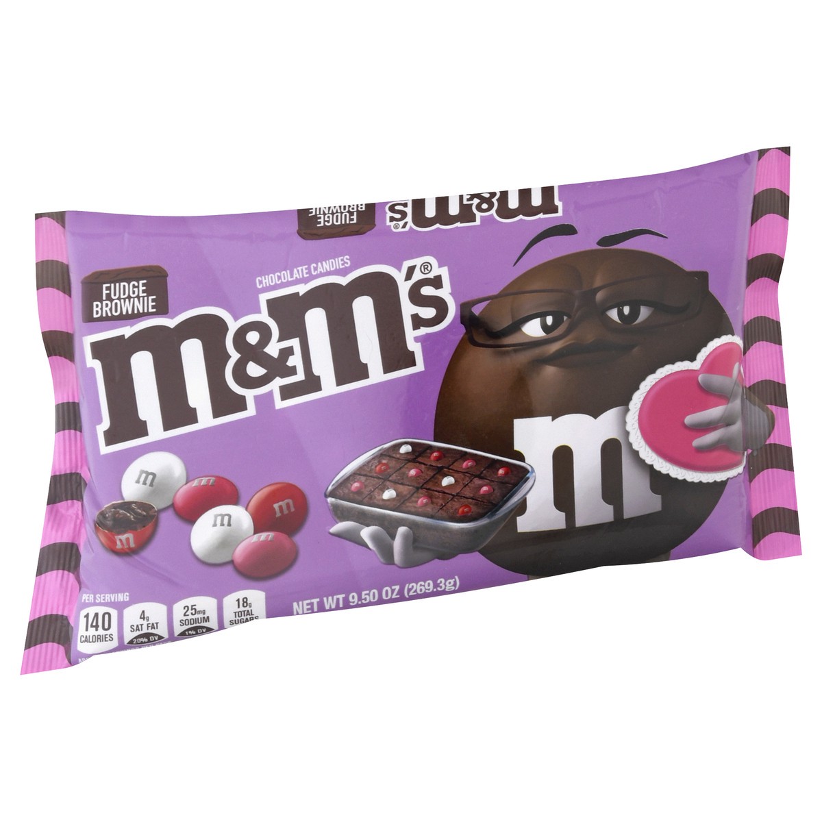 slide 10 of 11, M&M's M&;M's Valentine's Fudge Brownie Chocolate Candies, 1 ct
