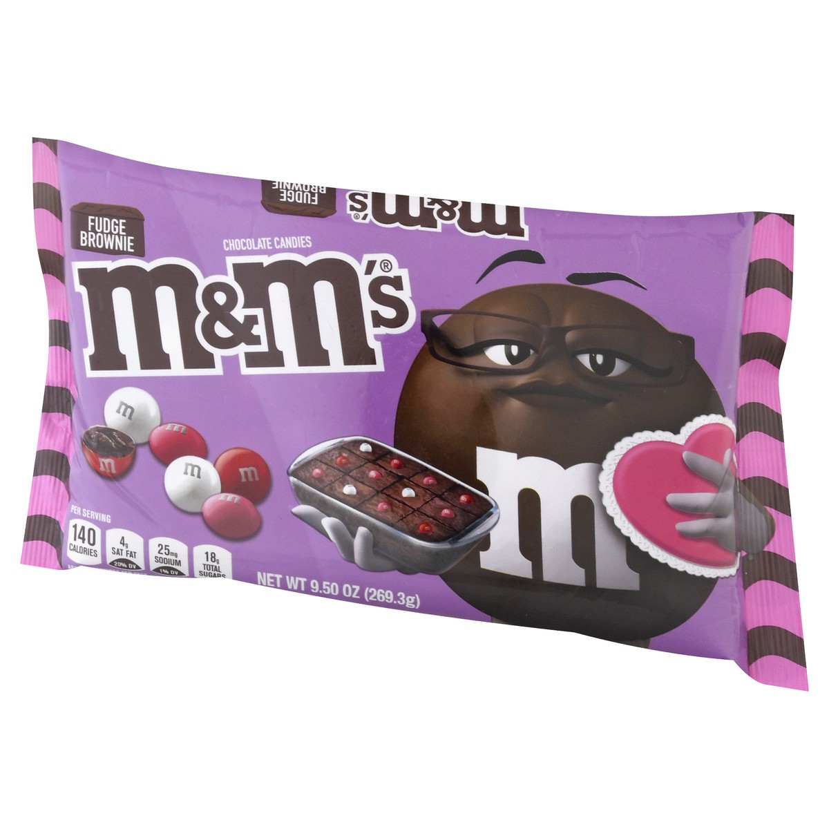 slide 3 of 11, M&M's M&;M's Valentine's Fudge Brownie Chocolate Candies, 1 ct