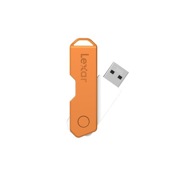 slide 3 of 3, Lexar Jumpdrive Twistturn2 USB 2.0 Flash Drives, 32GB, Black, Flash Drives, LJDTT2-32GABNA3, 3 ct