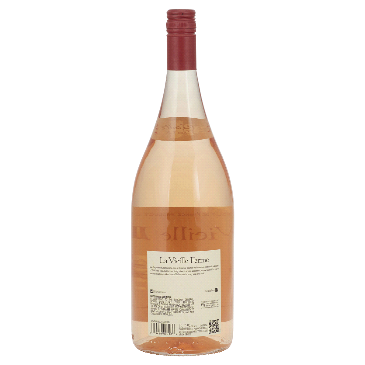 slide 2 of 2, La Vieille Ferme Récolte Rose Wine, 1.5 liter