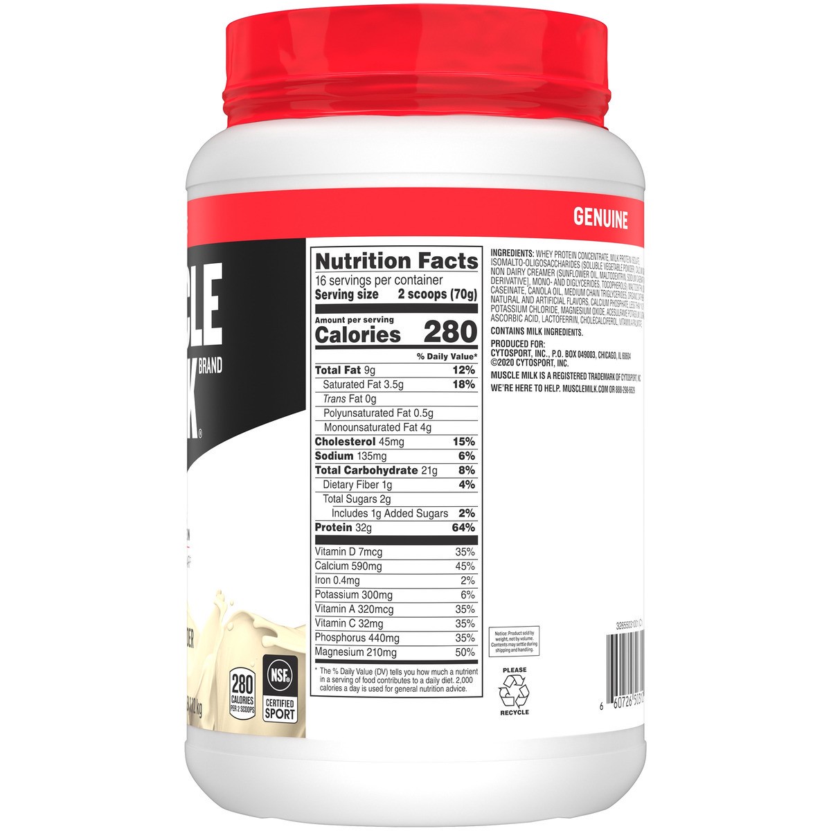 slide 3 of 5, Muscle Milk Powder Beverage Mix, 2.47 lb