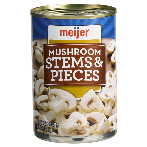 slide 1 of 1, Meijer Mushroom Stems & Pieces, 8 oz