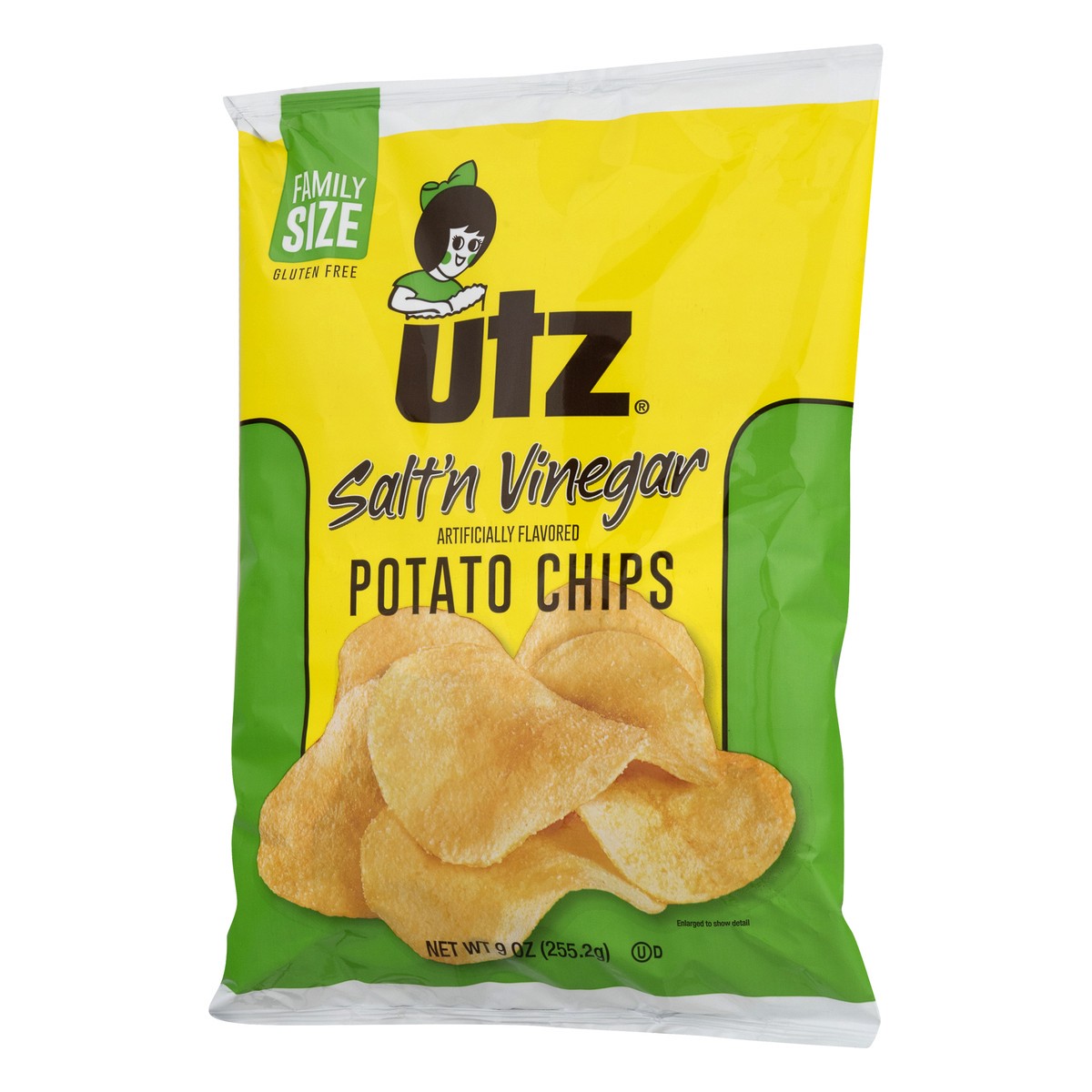 slide 8 of 10, Utz Family Size Salt'n Vinegar Potato Chips 9.0 oz, 9 oz