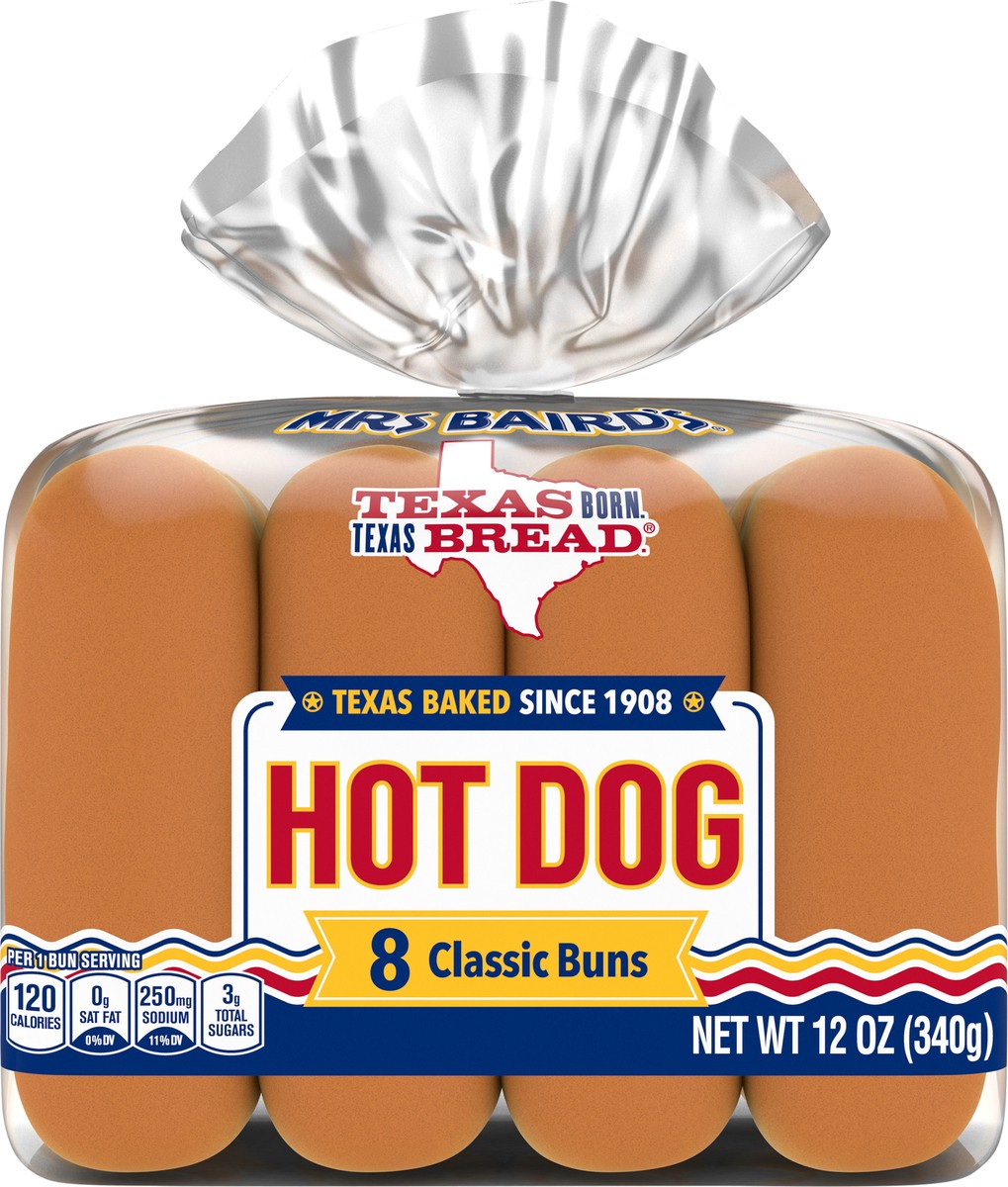 slide 2 of 14, Mrs. Baird's White Sliced Classic Buns, 8 count, 12 oz, 8 ct