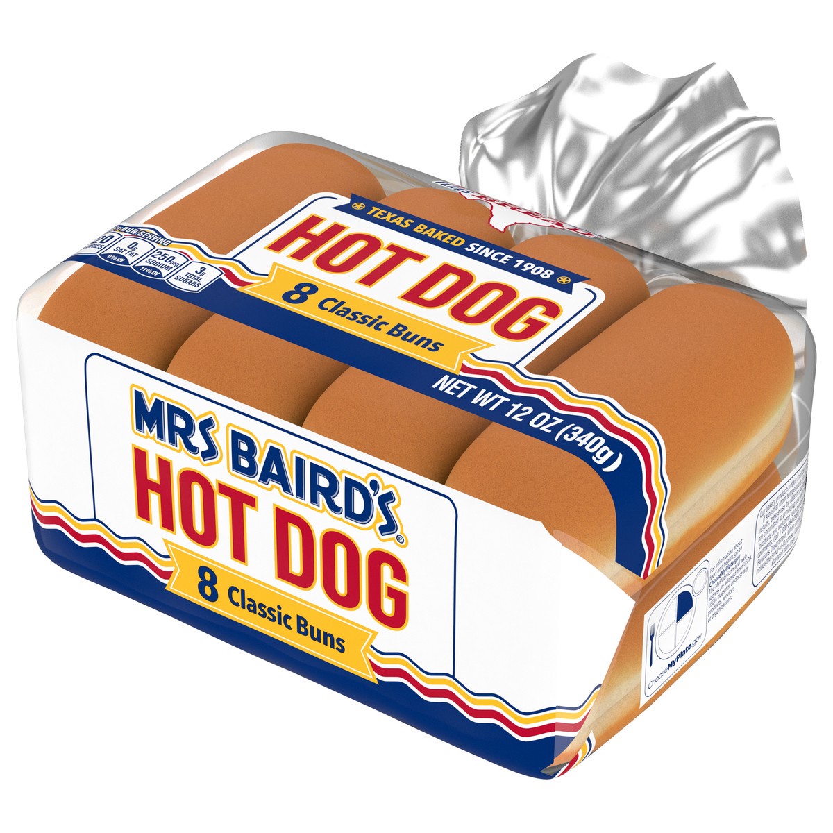 slide 8 of 14, Mrs. Baird's White Sliced Classic Buns, 8 count, 12 oz, 8 ct