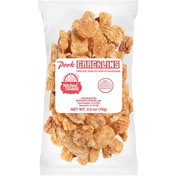 slide 1 of 1, Kitchen Cooked Pork Cracklins, 2.5 oz