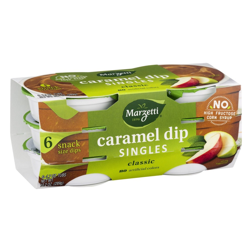 slide 1 of 9, Marzetti Singles Classic Caramel Dip 6 - 1.7 oz Tubs, 6 ct