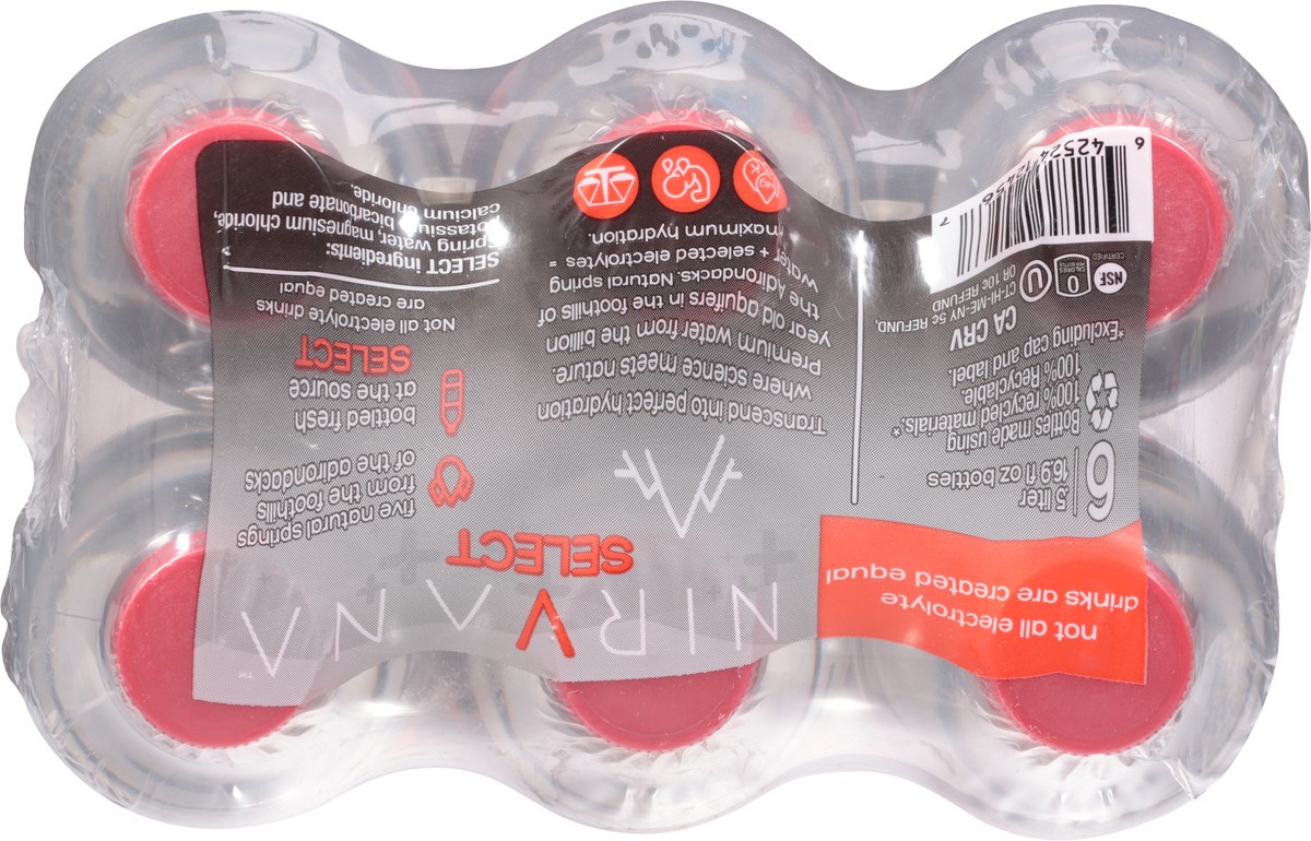slide 10 of 12, Nirvana Select Electrolyte Infused Infused Water 6 - .5 l Bottles, 6 ct