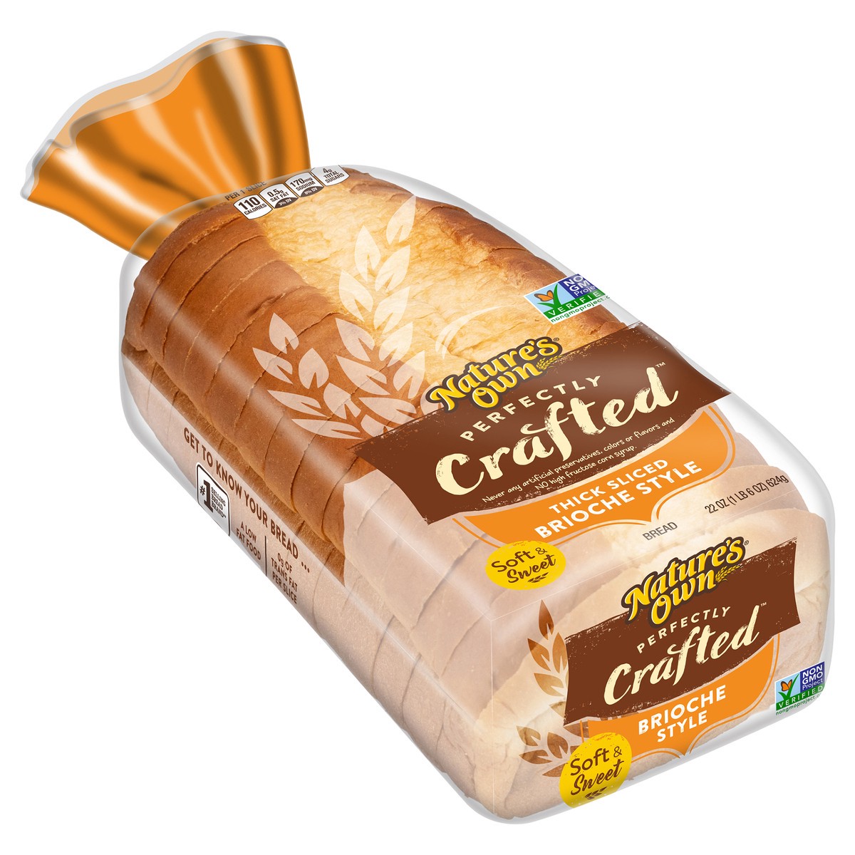 slide 3 of 9, Nature's Own Perfectly Crafted Thick Sliced Brioche Style Bread 22 Oz. Loaf, 22 oz