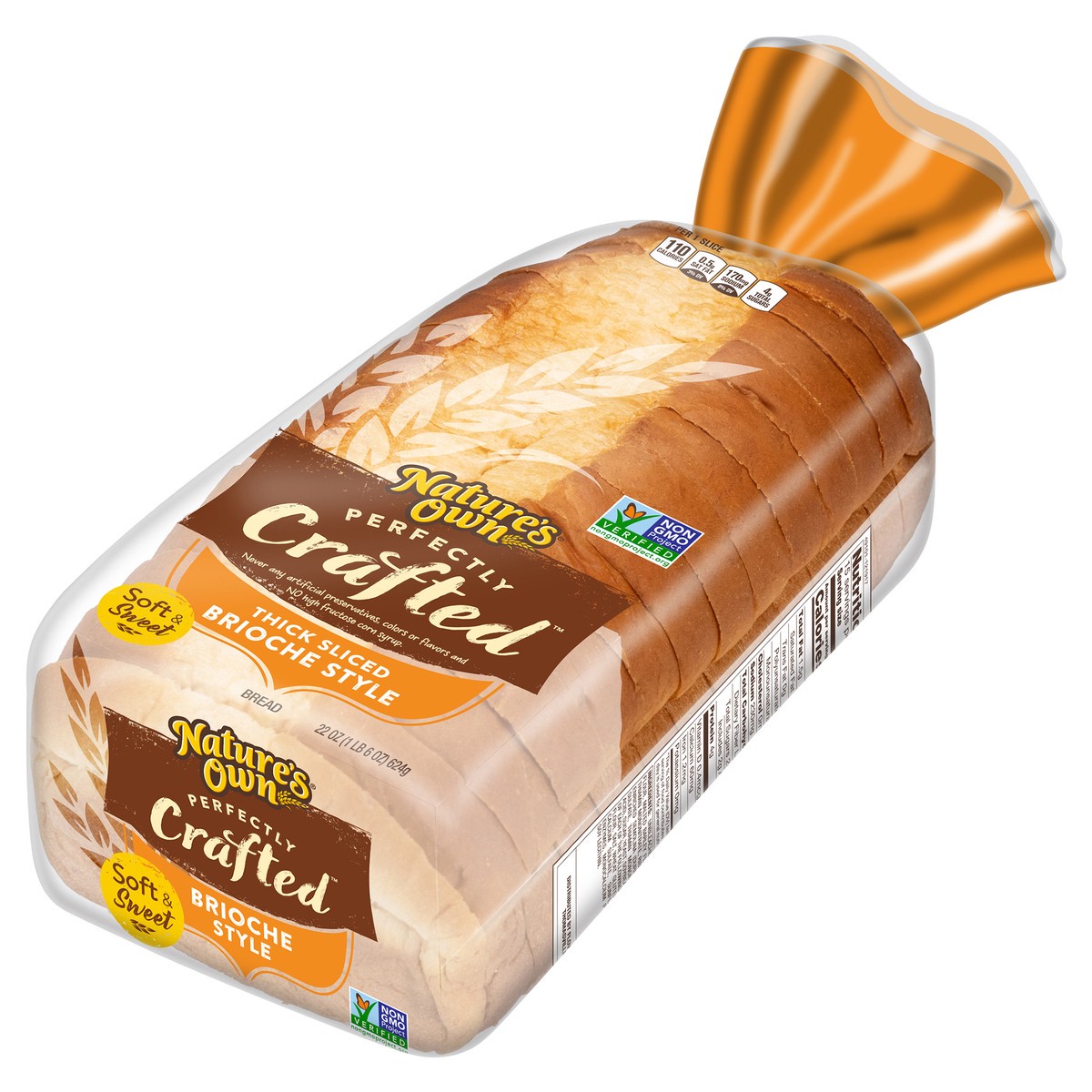 slide 4 of 9, Nature's Own Perfectly Crafted Thick Sliced Brioche Style Bread 22 Oz. Loaf, 22 oz