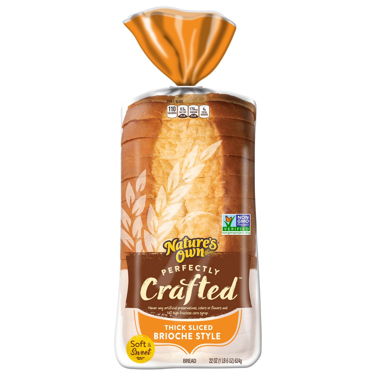 slide 1 of 9, Nature's Own Perfectly Crafted Thick Sliced Brioche Style Bread 22 Oz. Loaf, 22 oz