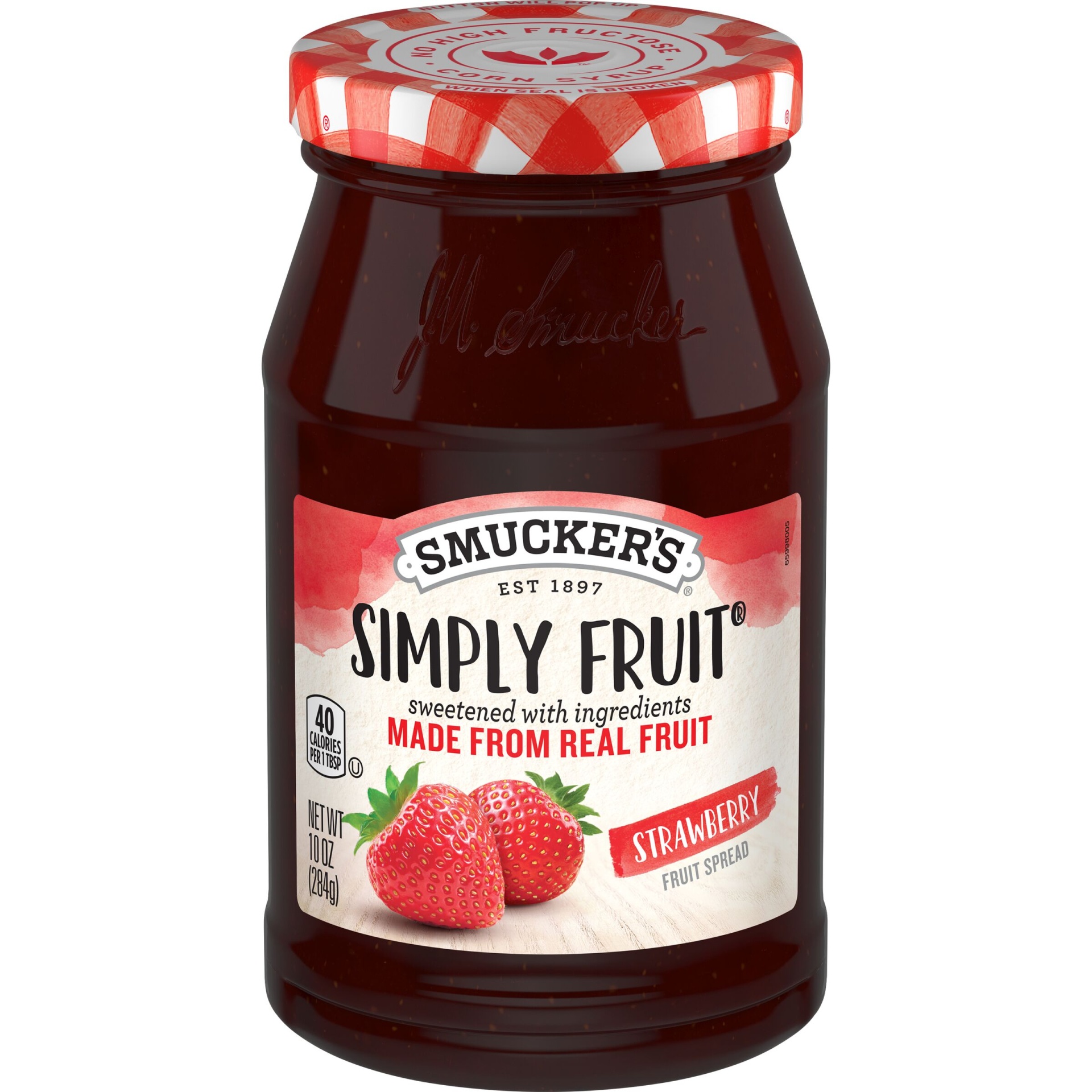 slide 1 of 3, Smucker's Simply Fruit Strawberry Fruit Spread, 10 Ounces, 