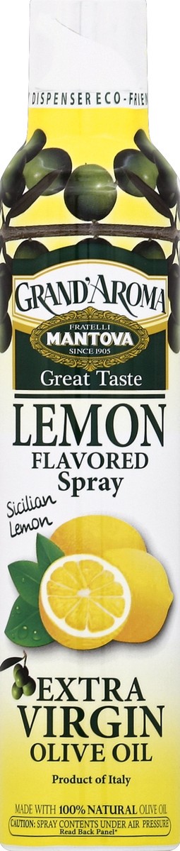 slide 2 of 2, Mantova Grand'Aroma Lemon Flavored Extra Virgin Olive Oil Spray, 8 oz