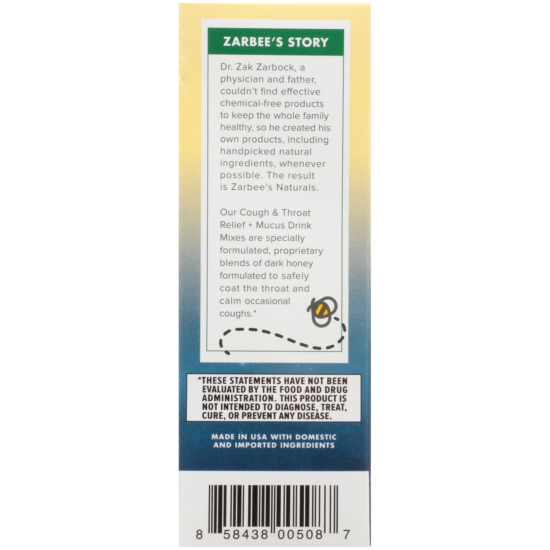 slide 4 of 6, Zarbee's Naturals Apple Spice Cough & Throat Relief + Mucus Nighttime Drink Mix, 3.4 oz