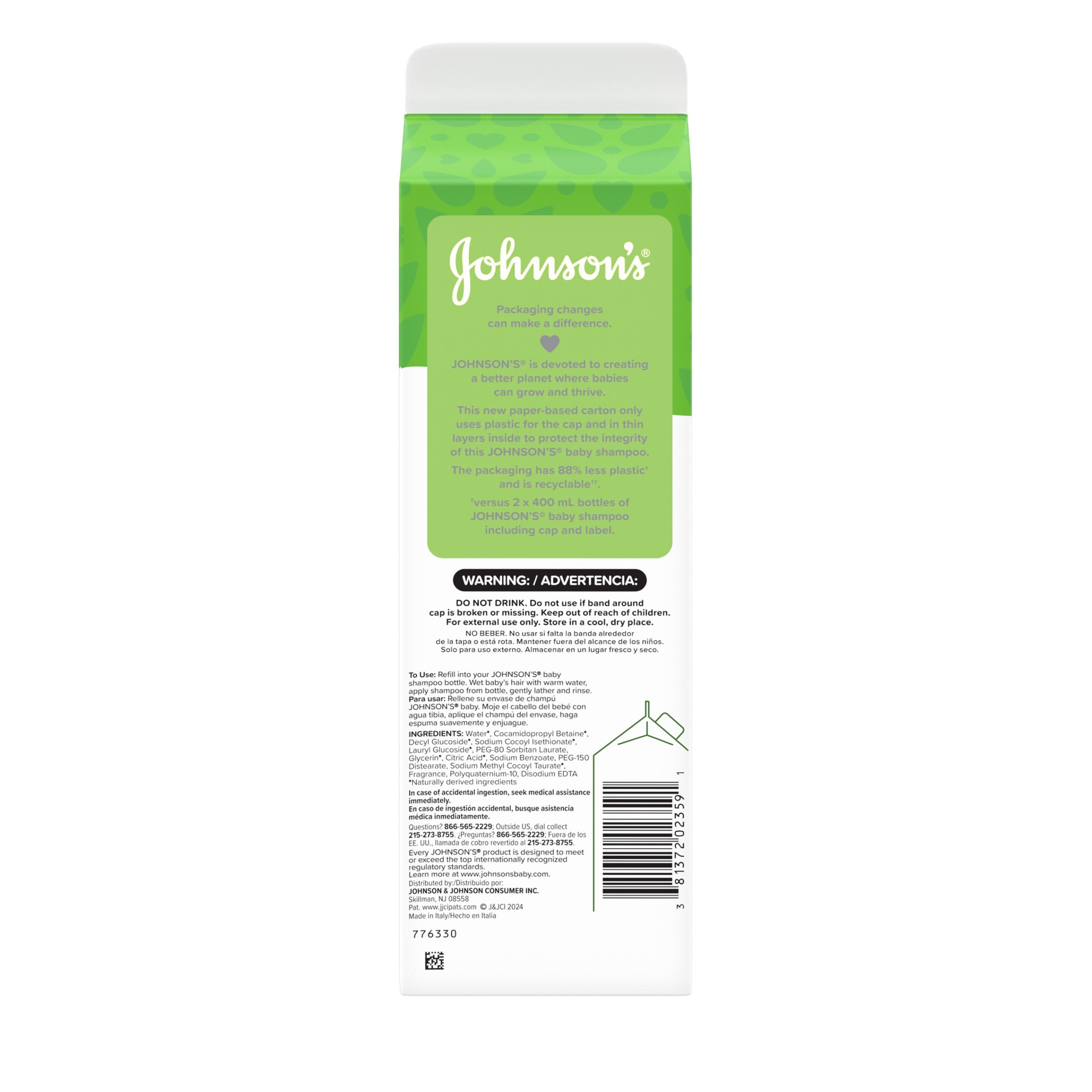 slide 4 of 9, Johnson's Baby Shampoo Refill 33.8 fl oz, 33.8 fl oz
