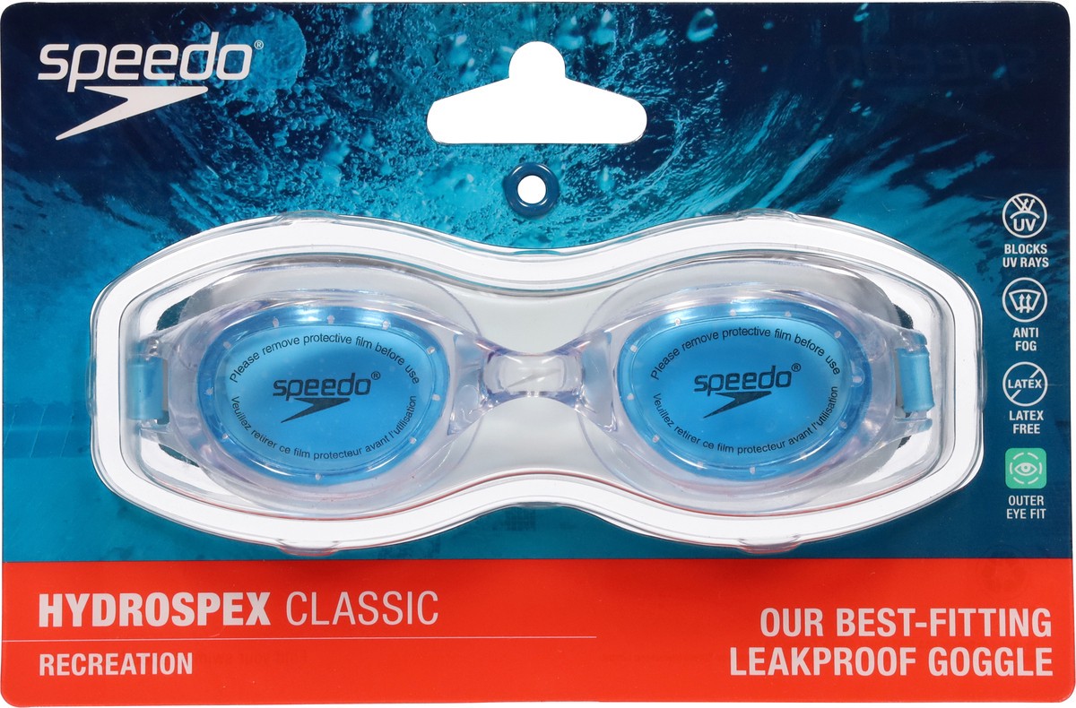 slide 10 of 11, Speedo Light Blue Hydrospex Classic Goggle 1 ea, 1 ct