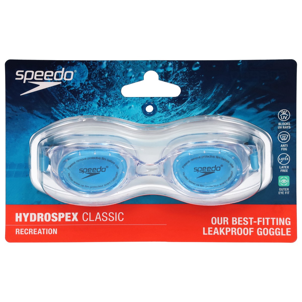 slide 1 of 11, Speedo Light Blue Hydrospex Classic Goggle 1 ea, 1 ct