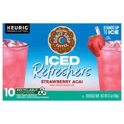 The Original Donut Shop Iced Refreshers, Strawberry Açaí Flavor, Keurig Single Serve K-Cup Pods, 10 Count
