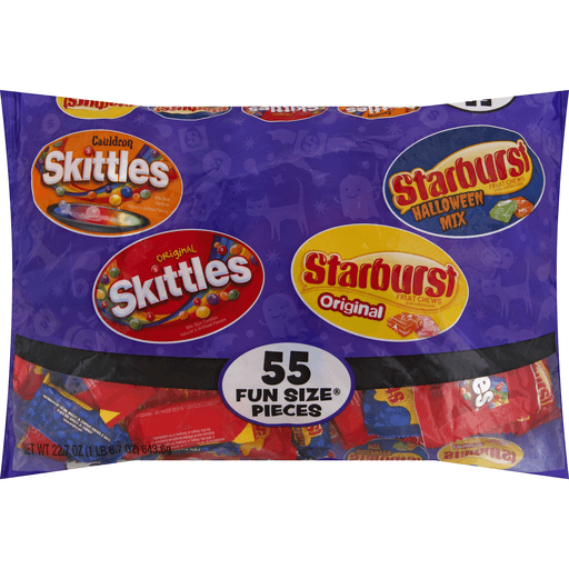 Skittles Starburst Halloween Candy Bag Fun Size Pieces 55 ct | Shipt